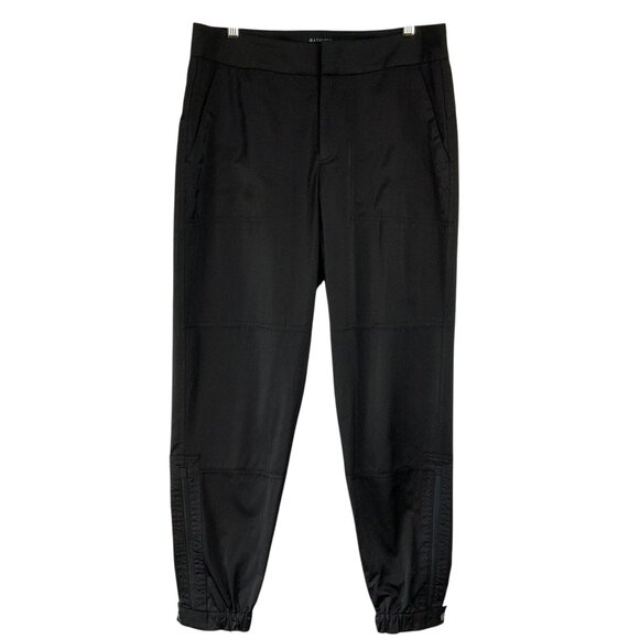 Athleta Radiant Jogger Black Pants Size 8 Zip-Up Ankles w/Pockets - Picture 1 of 6
